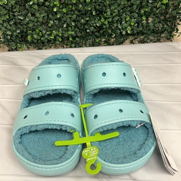 CROCS COZZY SANDAL BLUE - 12 - Picture 1 of 4